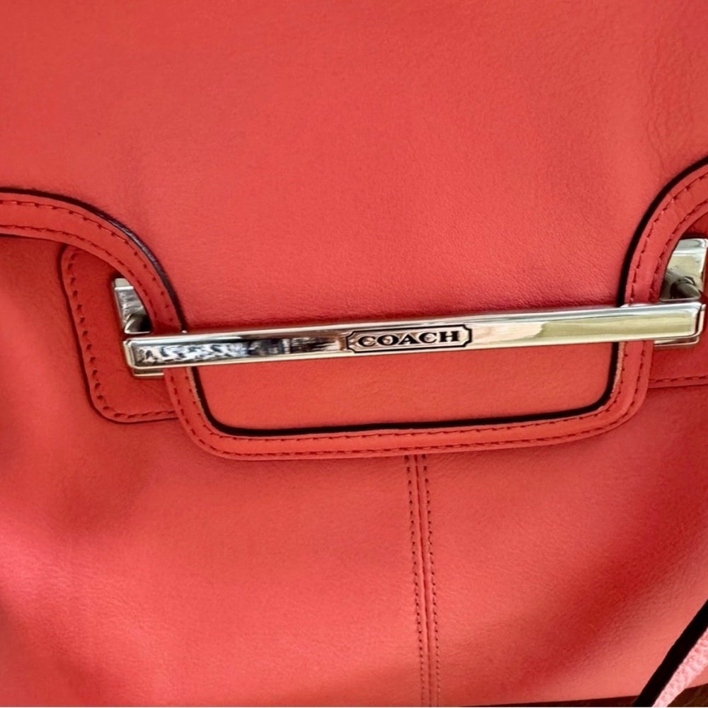 Coach Red Leather Shoulder Bag - Picture 3 of 7